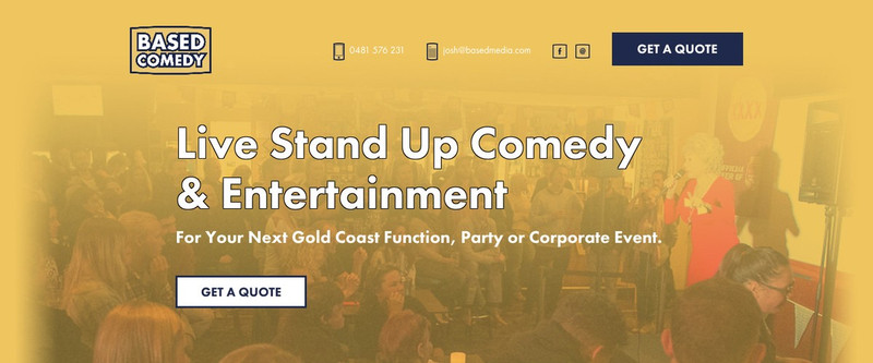 Based Comedy website screenshot