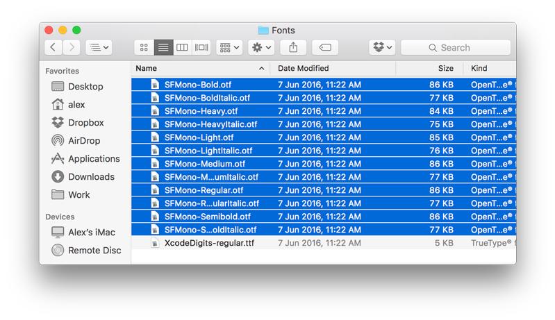 Select all fonts