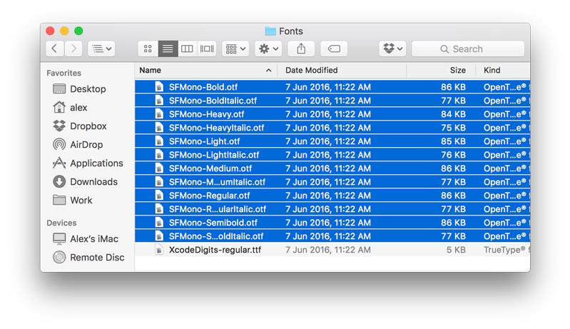 Select all fonts